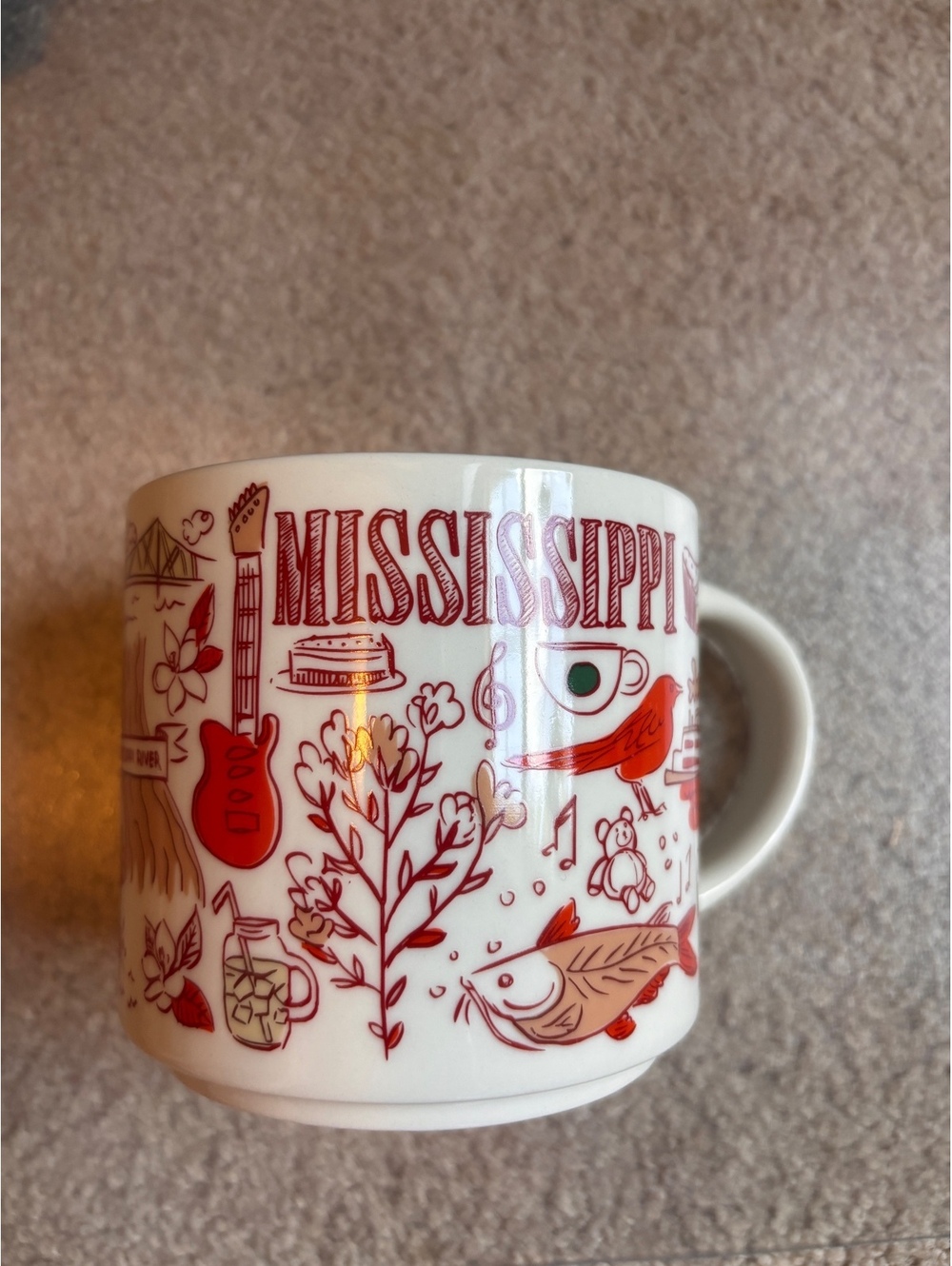 2019 Mississippi been there series, Starbucks, 14 ounce coffee mug red white